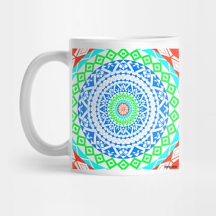 tribal pattern in rainbow colors ecopop Mug